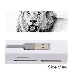 Lion Wildlife Art And Illustration Pencil Memory Card Reader (stick)  by Celenk