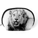 Lion Wildlife Art And Illustration Pencil Accessory Pouches (Medium)  Back