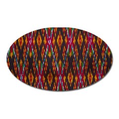 Thai Silk Oval Magnet by Celenk