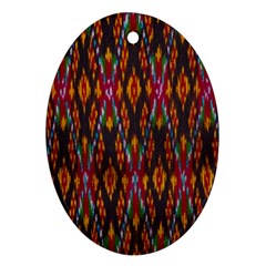 Thai Silk Oval Ornament (two Sides) by Celenk