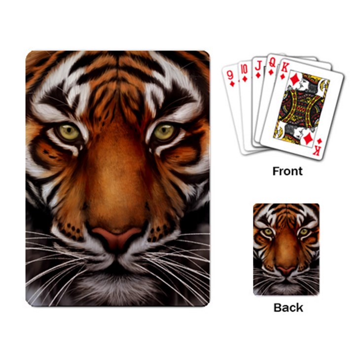 The Tiger Face Playing Card