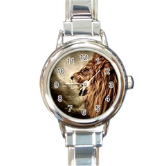 Roaring Lion Round Italian Charm Watch by Celenk