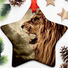 Roaring Lion Ornament (star) by Celenk