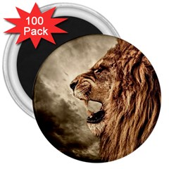 Roaring Lion 3  Magnets (100 Pack) by Celenk