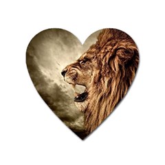 Roaring Lion Heart Magnet by Celenk