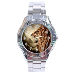 Roaring Lion Stainless Steel Analogue Watch by Celenk