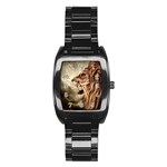 Roaring Lion Stainless Steel Barrel Watch Front