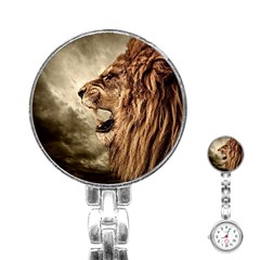 Roaring Lion Stainless Steel Nurses Watch by Celenk