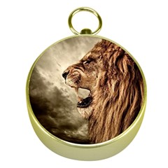 Roaring Lion Gold Compasses by Celenk