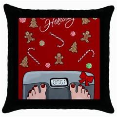 Hilarious Holidays  Throw Pillow Case (black) by Valentinaart