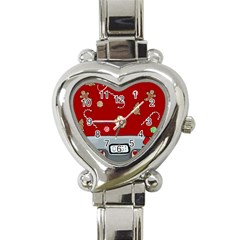 Hilarious Holidays  Heart Italian Charm Watch by Valentinaart