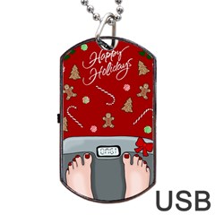 Hilarious Holidays  Dog Tag Usb Flash (two Sides) by Valentinaart