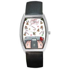 Hilarious Holidays  Barrel Style Metal Watch by Valentinaart