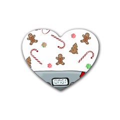 Hilarious Holidays  Rubber Coaster (heart)  by Valentinaart