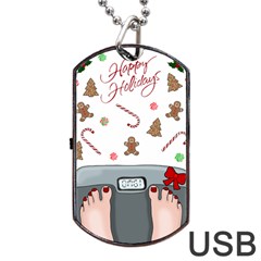 Hilarious Holidays  Dog Tag Usb Flash (one Side) by Valentinaart