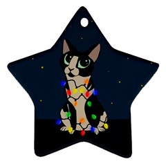 Meowy Christmas Ornament (star) by Valentinaart