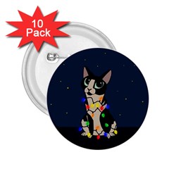 Meowy Christmas 2 25  Buttons (10 Pack)  by Valentinaart