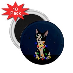 Meowy Christmas 2 25  Magnets (10 Pack)  by Valentinaart