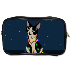 Meowy Christmas Toiletries Bags 2-side by Valentinaart