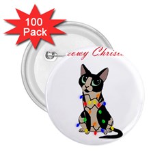 Meowy Christmas 2 25  Buttons (100 Pack)  by Valentinaart