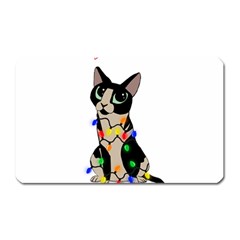 Meowy Christmas Magnet (rectangular) by Valentinaart