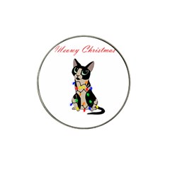 Meowy Christmas Hat Clip Ball Marker (4 Pack) by Valentinaart