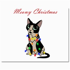 Meowy Christmas Mini Button Earrings by Valentinaart