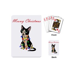 Meowy Christmas Playing Cards (mini)  by Valentinaart