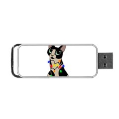 Meowy Christmas Portable Usb Flash (two Sides) by Valentinaart