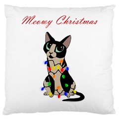 Meowy Christmas Standard Flano Cushion Case (two Sides) by Valentinaart