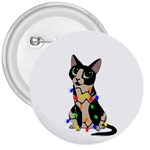 Meowy Christmas 3  Buttons Front