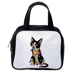 Meowy Christmas Classic Handbags (One Side)