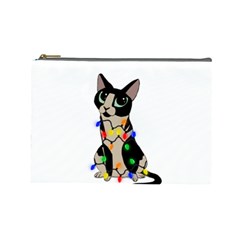 Meowy Christmas Cosmetic Bag (Large) 