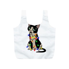 Meowy Christmas Full Print Recycle Bags (S) 