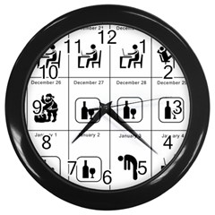 Holidays Wall Clocks (black)