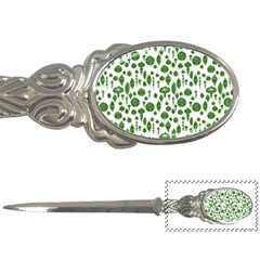 Vintage Christmas Ornaments In Green On White Letter Openers by PodArtist