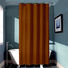 Classic Christmas Red And Green Houndstooth Check Pattern Shower Curtain 36  X 72  (stall)  by PodArtist