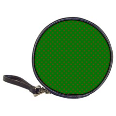 Mini Red Dots On Christmas Green Classic 20-cd Wallets