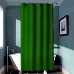 Mini Red Dots on Christmas Green Shower Curtain 36  x 72  (Stall)  Curtain(36 X72 ) - 33.26 x66.24  Curtain(36 X72 )