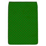 Mini Red Dots on Christmas Green Flap Covers (L)  Front