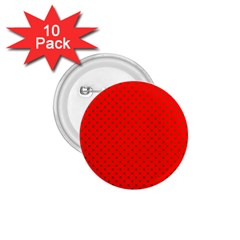 Small Christmas Green Polka Dots On Red 1 75  Buttons (10 Pack) by PodArtist