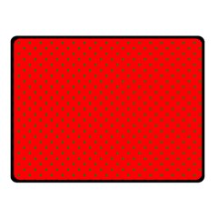 Small Christmas Green Polka Dots On Red Double Sided Fleece Blanket (small)  by PodArtist