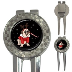 Pug Xmas 3-in-1 Golf Divots by Valentinaart