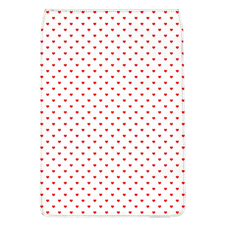 Small Christmas Red Polka Dot Hearts On Snow White Flap Covers (L) 