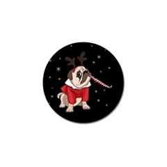 Pug Xmas Golf Ball Marker (4 Pack) by Valentinaart