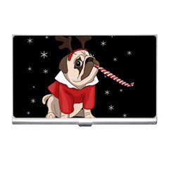 Pug Xmas Business Card Holders by Valentinaart