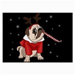 Pug Xmas Large Glasses Cloth Front