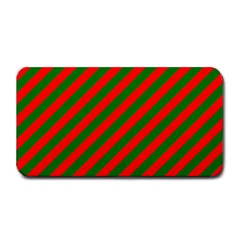 Red And Green Christmas Candycane Stripes Medium Bar Mats by PodArtist