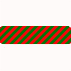 Red And Green Christmas Candycane Stripes Large Bar Mats by PodArtist