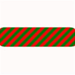 Red and Green Christmas Candycane Stripes Large Bar Mats 32 x8.5  Bar Mat